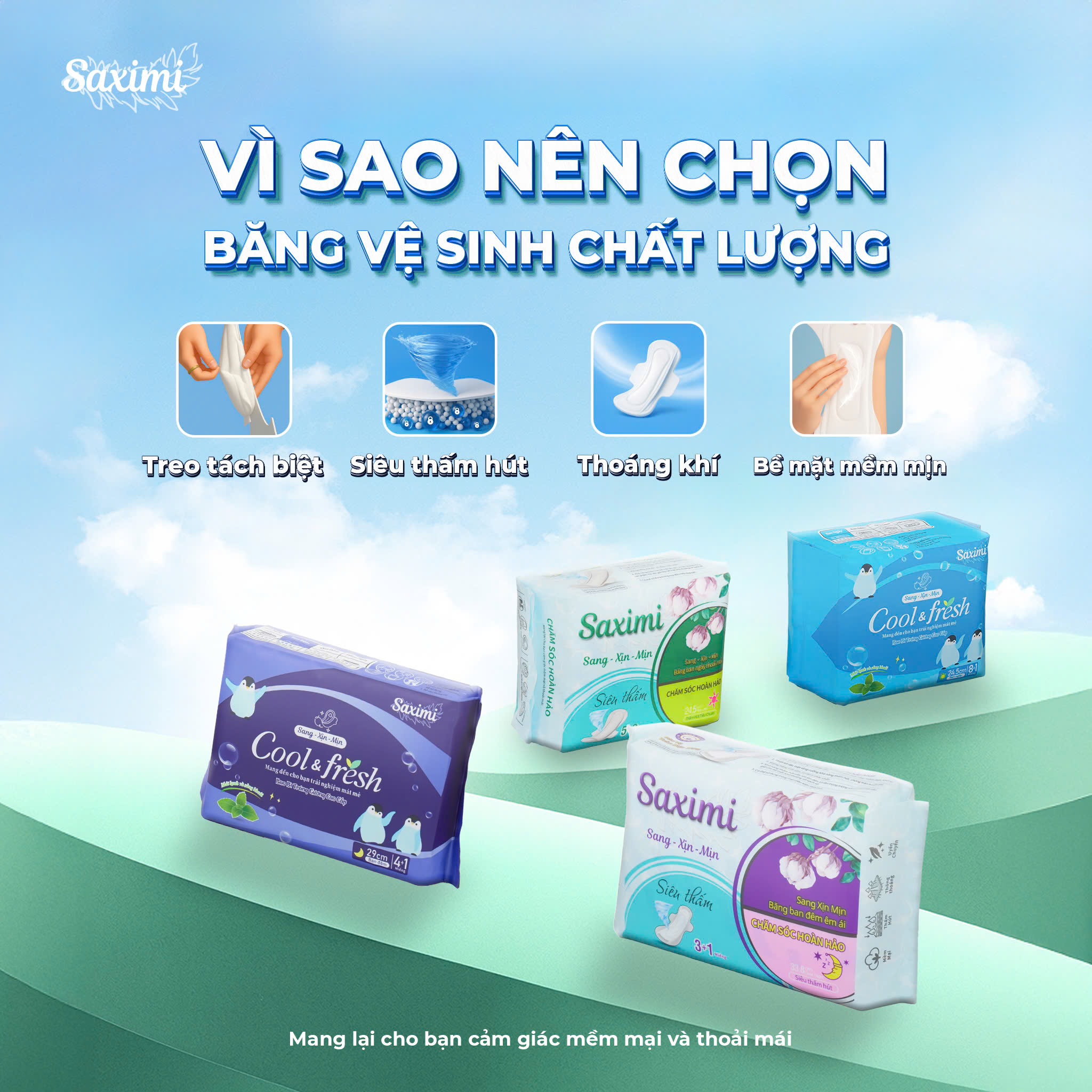 Băng vệ sinh chất lượng cho kỳ kinh nguyệt